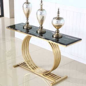 كونسول مدخل تصميم ايطالى من الاستيل المذهب | مقاس 100 cm
