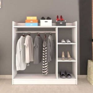 دولاب ابيض بسيط بدون ابواب