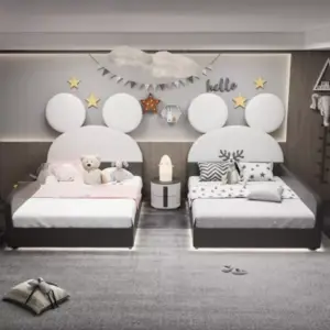 سرير نوم أطفال منقسم مع كمودينة